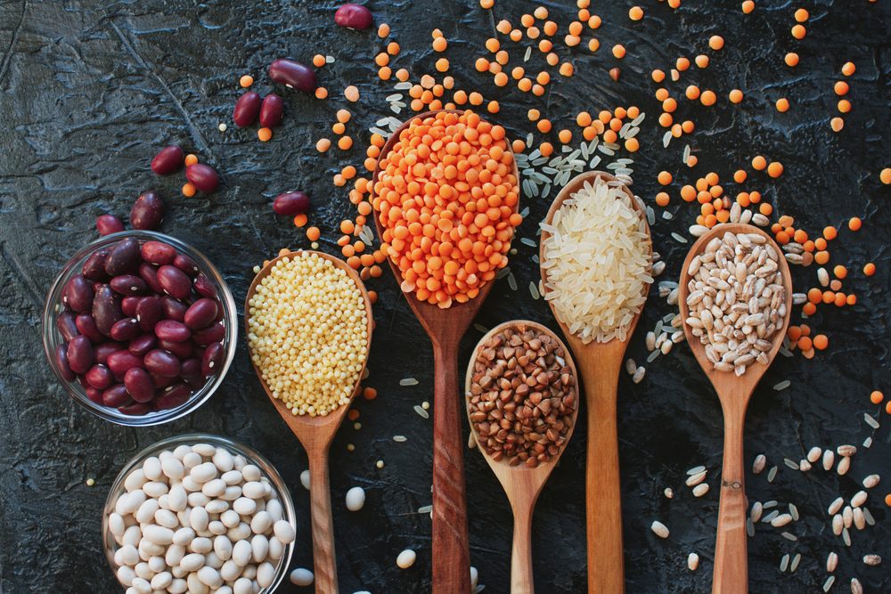 lentils, seeds, beans and rices