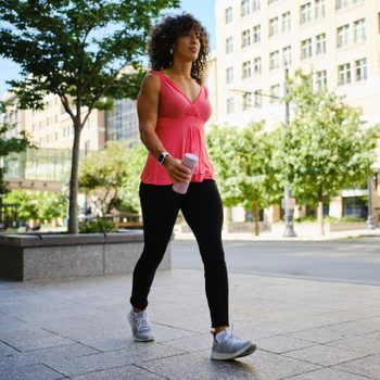 woman walking outside for exercise
