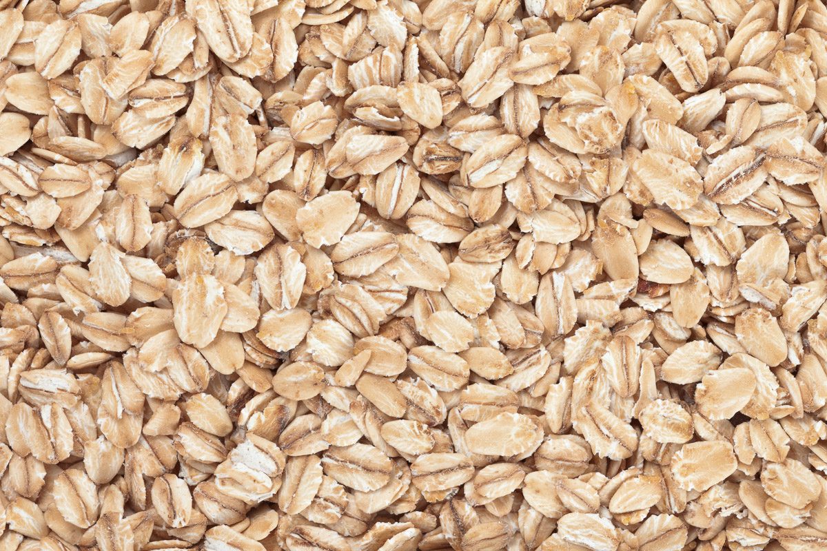 close up of rolled oats