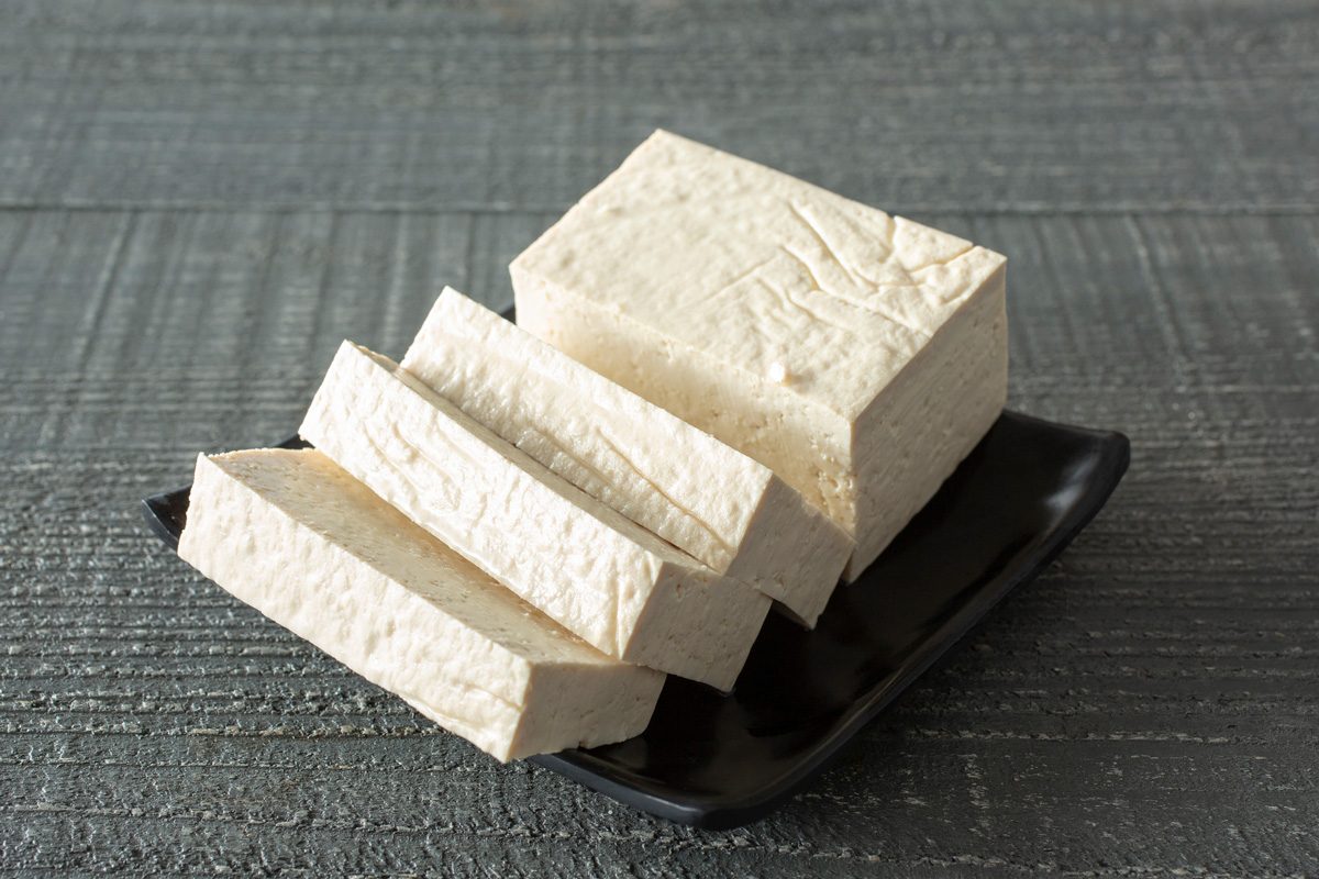 tofu slices on plate